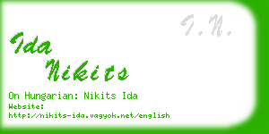 ida nikits business card